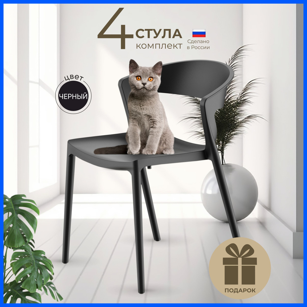 Стулья со спинкой для кухни, столовой и улицы 4 шт EVOK купить на OZON ...