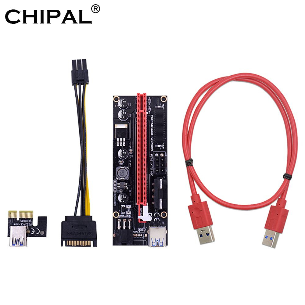 PCI-E райзер для видеокарты CHIPAL VER009S Riser PCIE удлинитель PCI ...