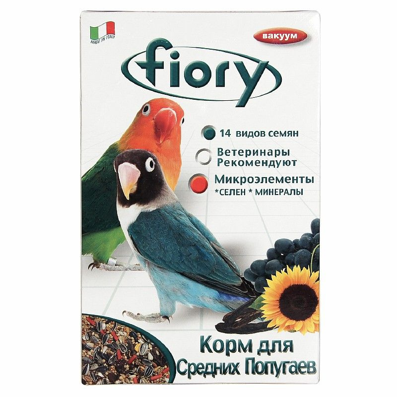 Fiory Parrocchetti Africa / Корм Фиори для Средних попугаев , 800 г #1