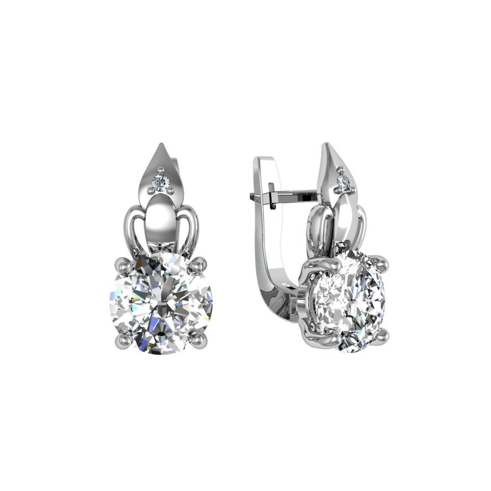 Приволжский Ювелир Серьги ювелирные Серебро родированное 925 пробы ...