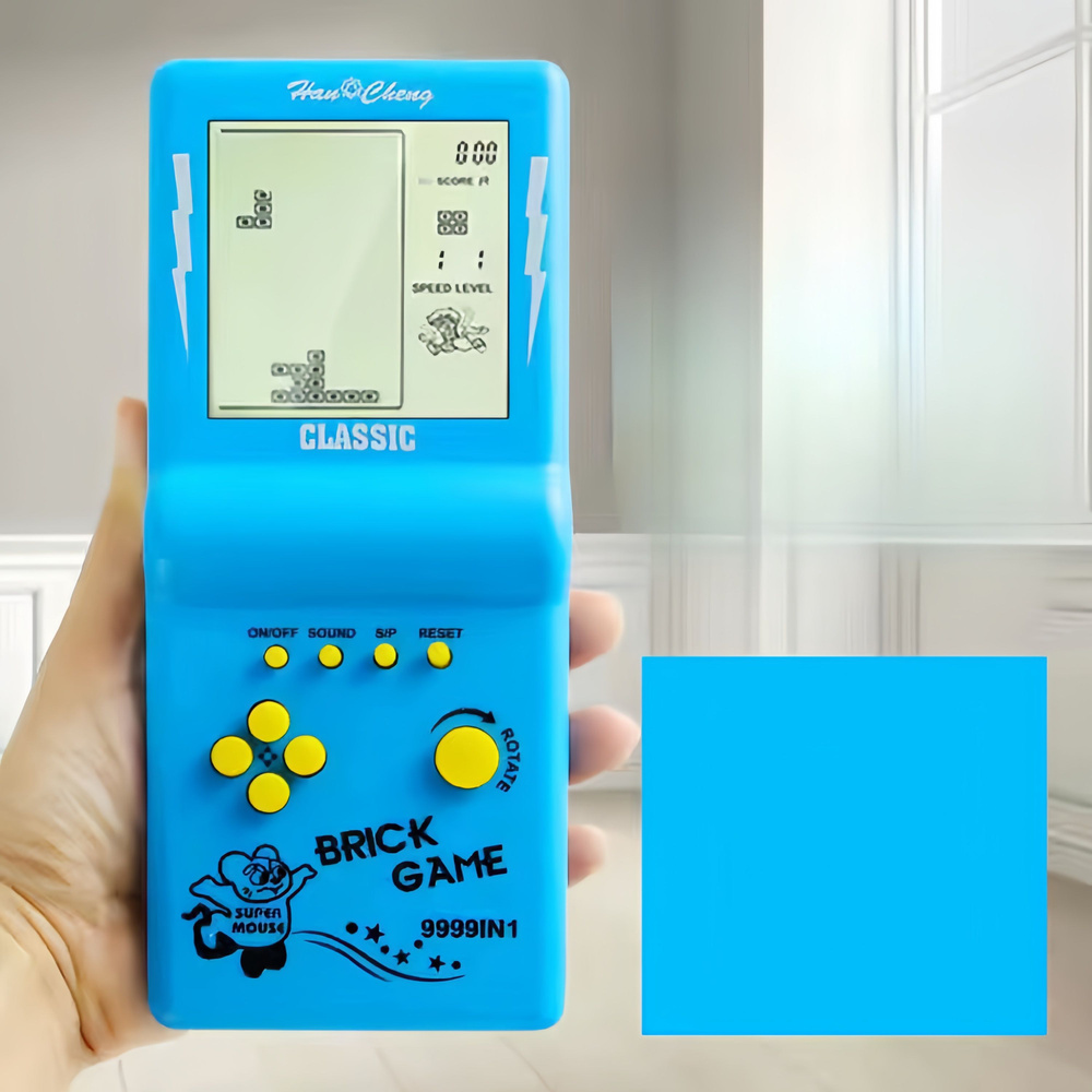Тетрис классический,тетрис с большим экраном, Brick Game Box,синий ...