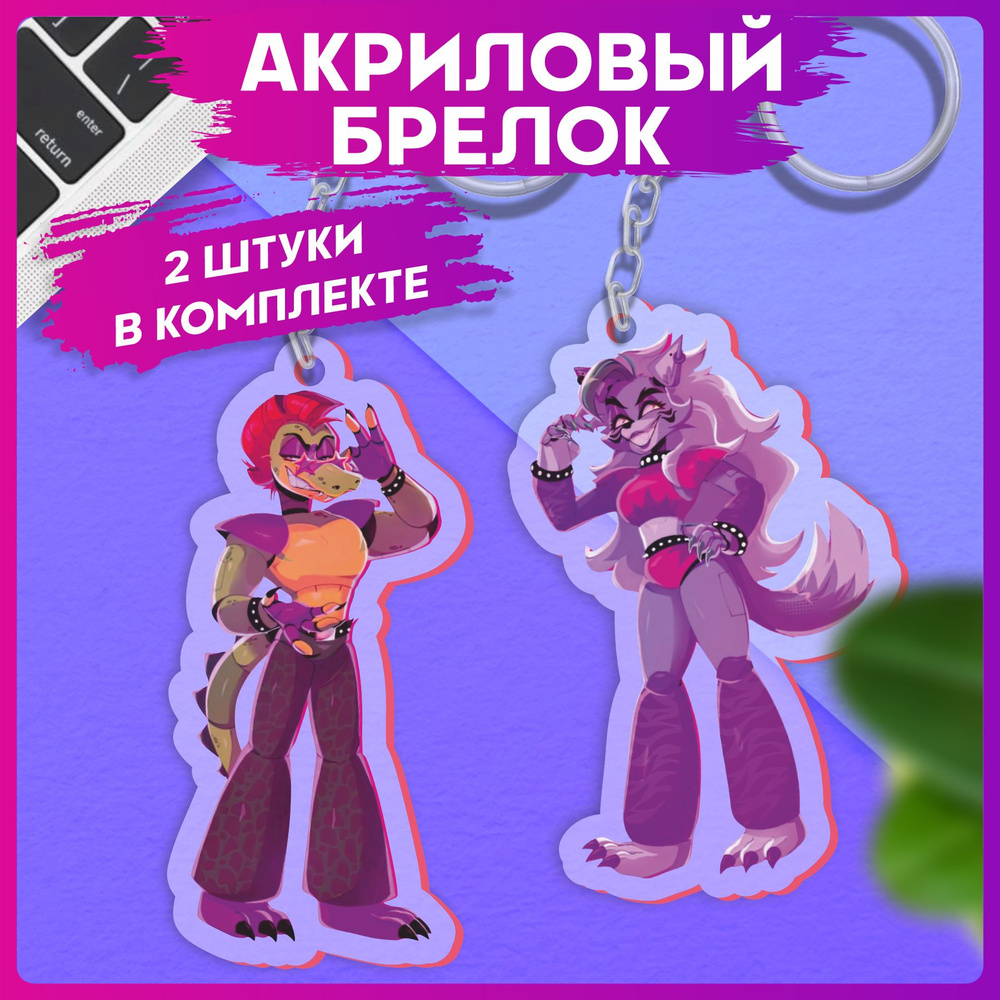 Брелок акриловый для ключей фнаф five nights at freddy's - купить с ...