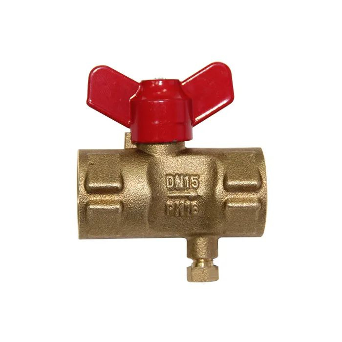 Кран для манометра шаровой латунь 11б27п(м)2 Ду 15 Ру16 ВР G1/2" с ...