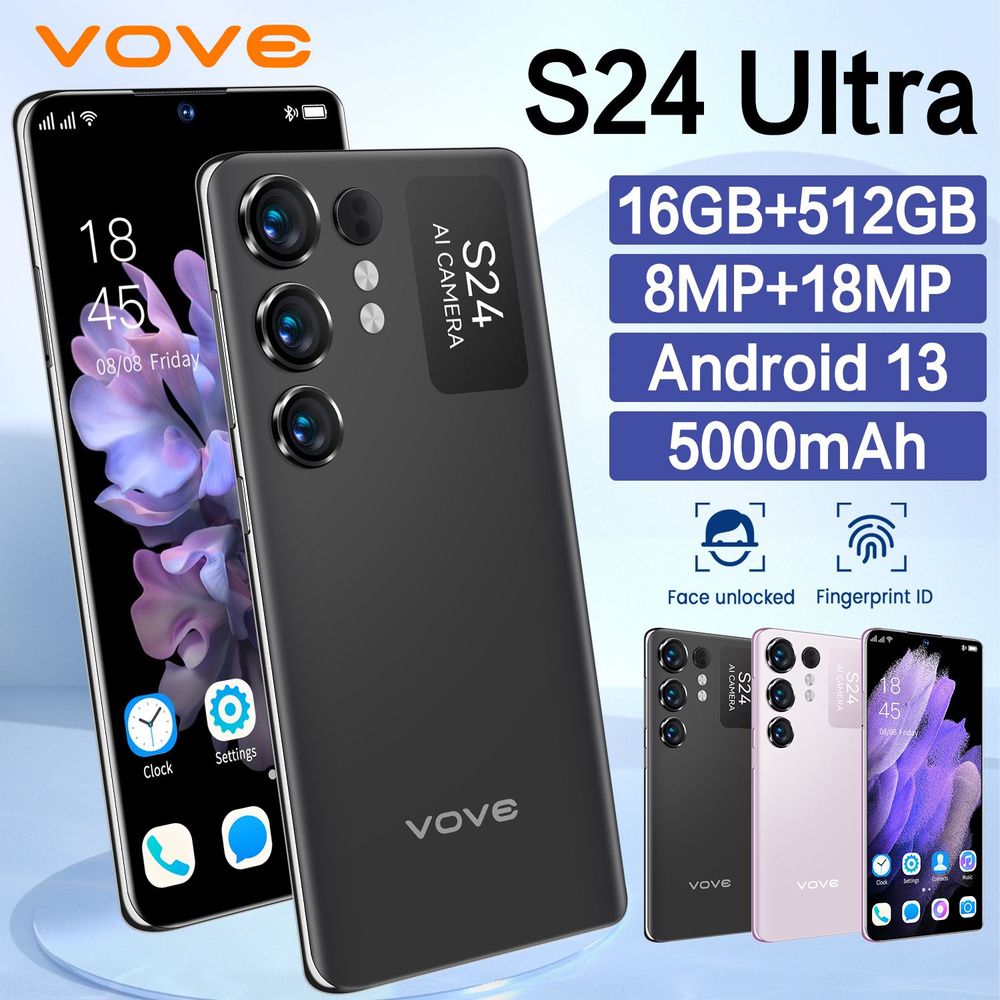 vove Смартфон S24-L EU 12/512 ГБ, черный #1