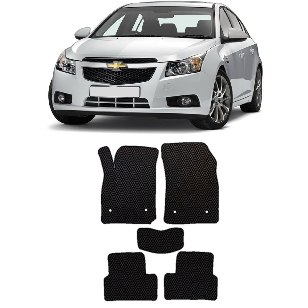 Коврики в салон автомобиля CHEVROLET CRUZE 2009-2015, цвет черный - купить  по выгодной цене в интернет-магазине OZON (260352779)