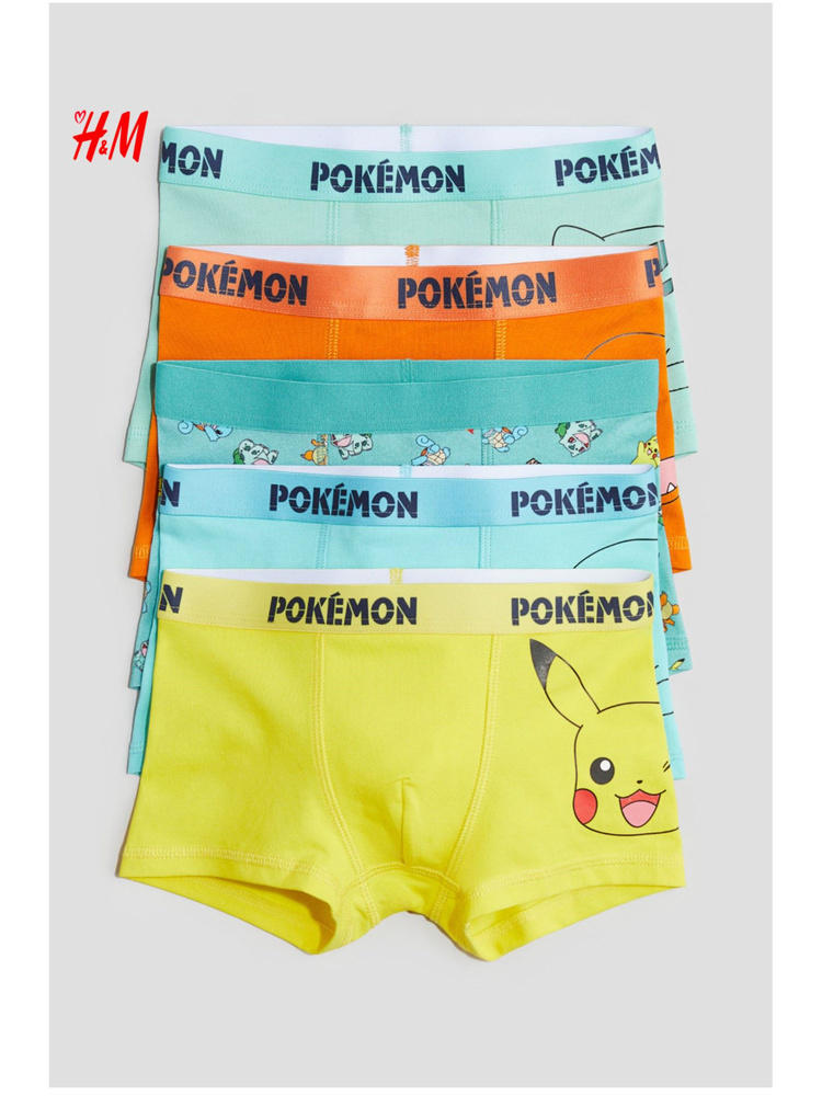 Комплект трусов боксеры H&M Pokemon, 5 шт #1