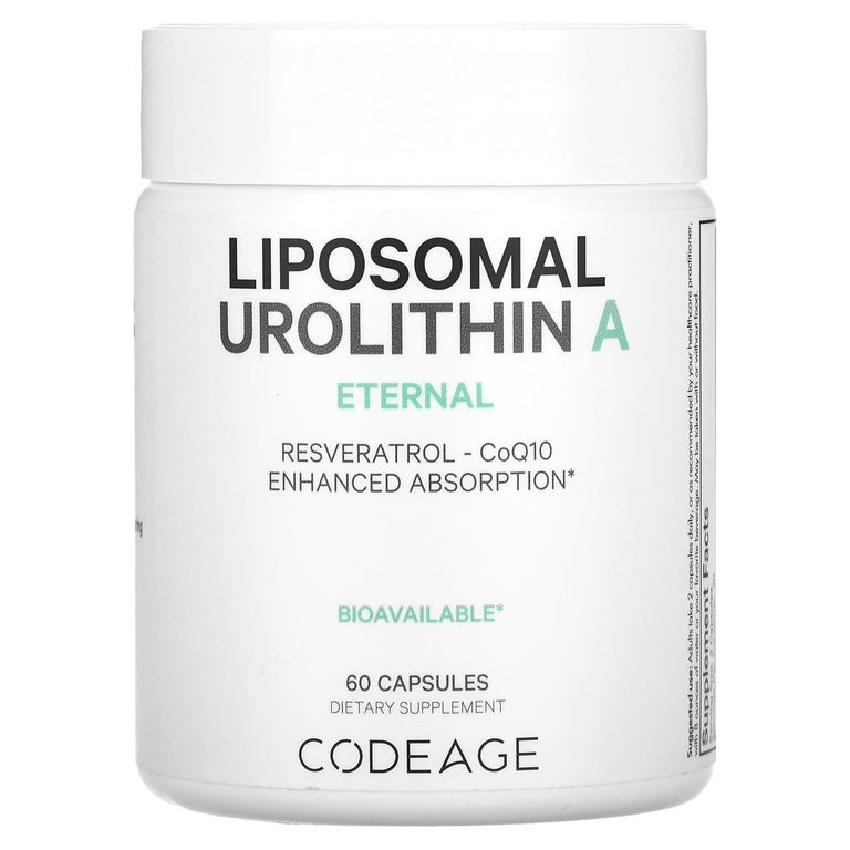 Codeage, Уролитин А липосомальный + Коэнзим Q10, Liposomal Urolithin A ...