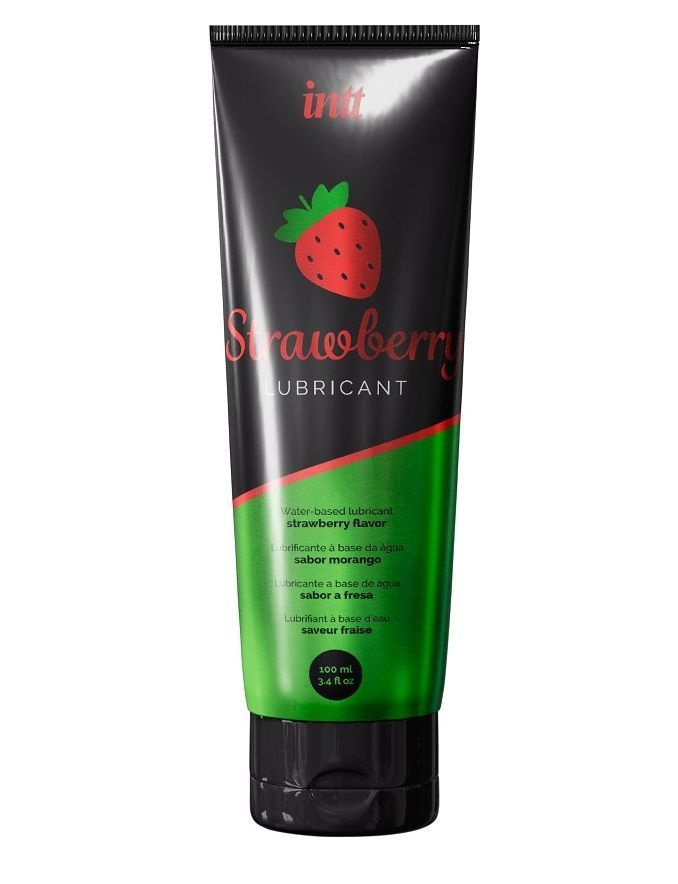 Смазка на водной основе с ароматом клубники Strawberry Lubricant - 100 мл.  #1