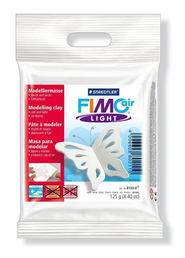 Самозатвердивающая лёгкая полимерная Глина Fimo air light, белый, 125 г  #1