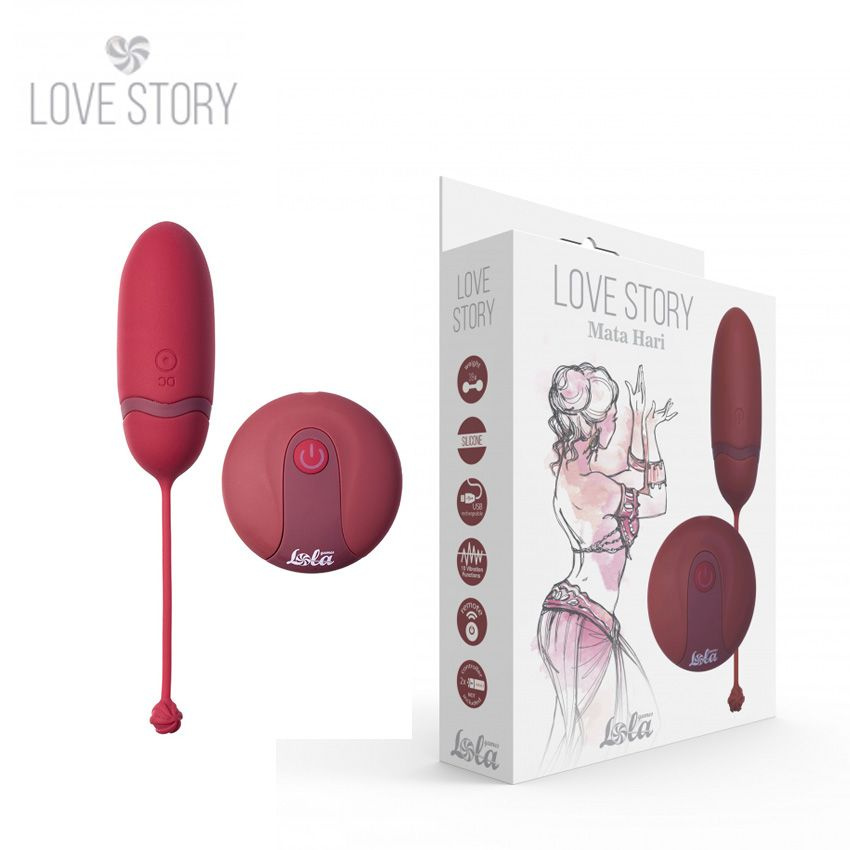 Lola Games Виброяйцо на пульте управления Love Story Mata Hari Wine Red (14.6 см х 2.8 см)  #1