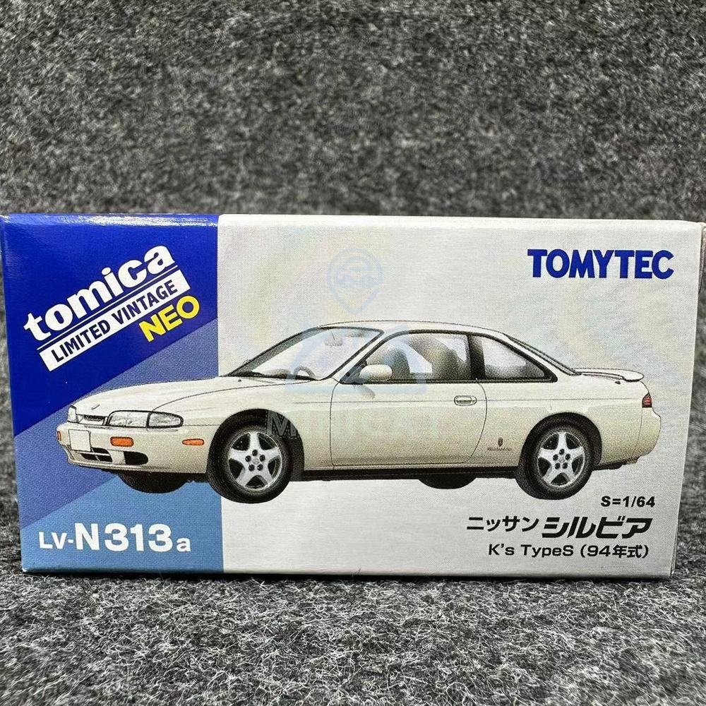 Машинка 2406 TOMYTEC 1:64 TLV LV-N313a SILVIA Q's TypeS S14 white Collection of die-cast alloy trolley #1