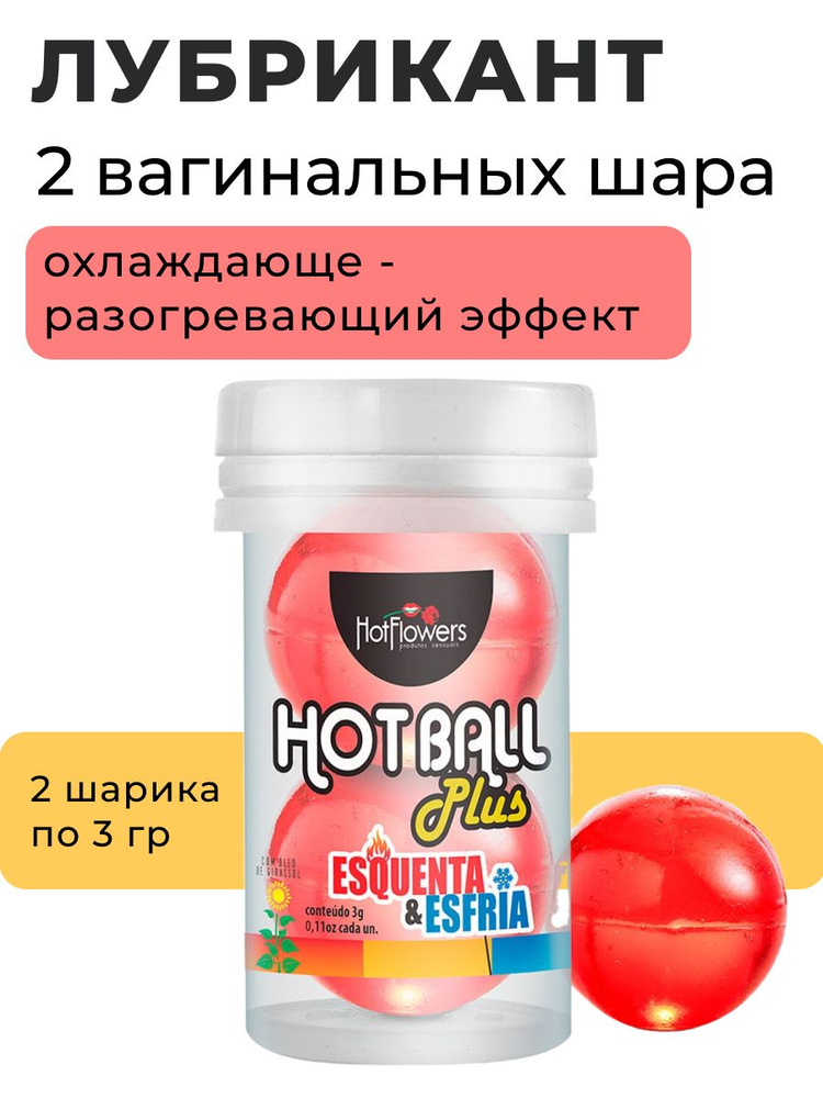 Лубрикант на масляной основе Hot Ball Plus с охлаждающе-разогревающим ...