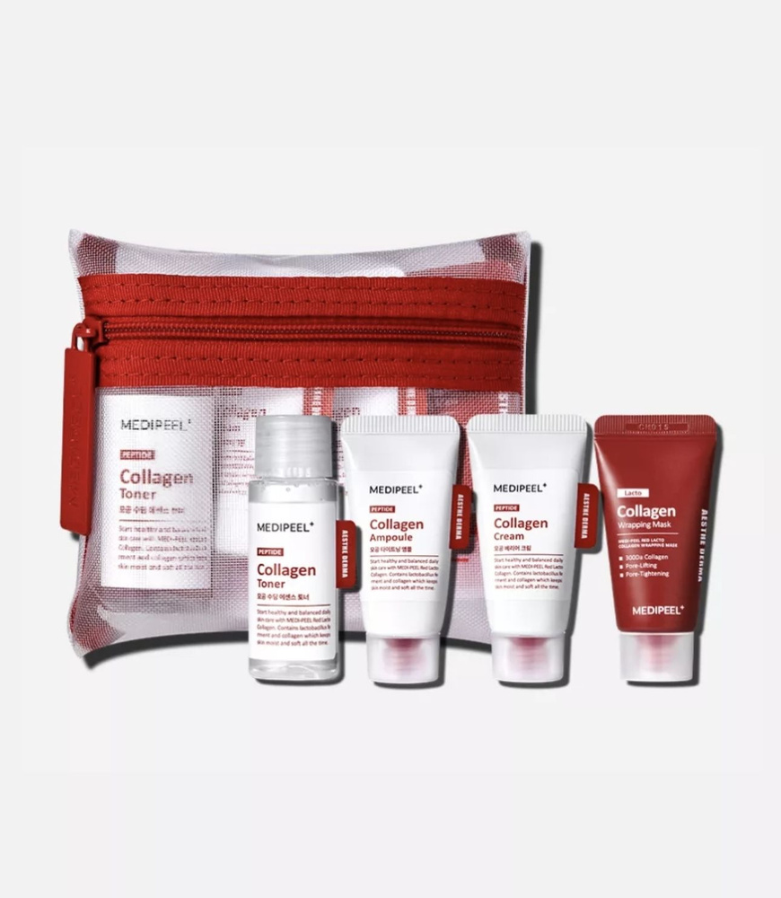 НОВИНКА Medi-Peel Red Lacto Collagen Trial Kit Укрепляющий travel-набор средств с коллагеном 20ml+1ea+15ml+15g #1