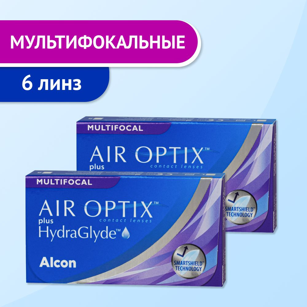 ALCON Мультифокальные линзы -6.00/ high/ 8.6/ 6 шт, Air Optix Plus Hydraglyde Multifocal  #1