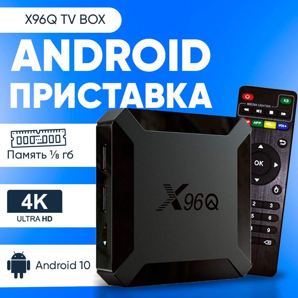 Смарт ТВ приставка X96q 1GB/8Gb: лучшая приставка для телевизора с медиаплеером и функцией смарт ТВ, #1