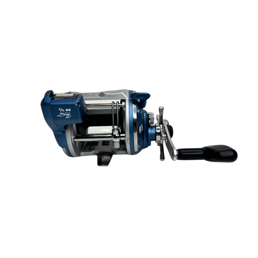 Мультипликаторная катушка Line Winder Lacos L-30 DLX 3bb под левую руку для  ловли рыбы с антиреверсом с трещоткой