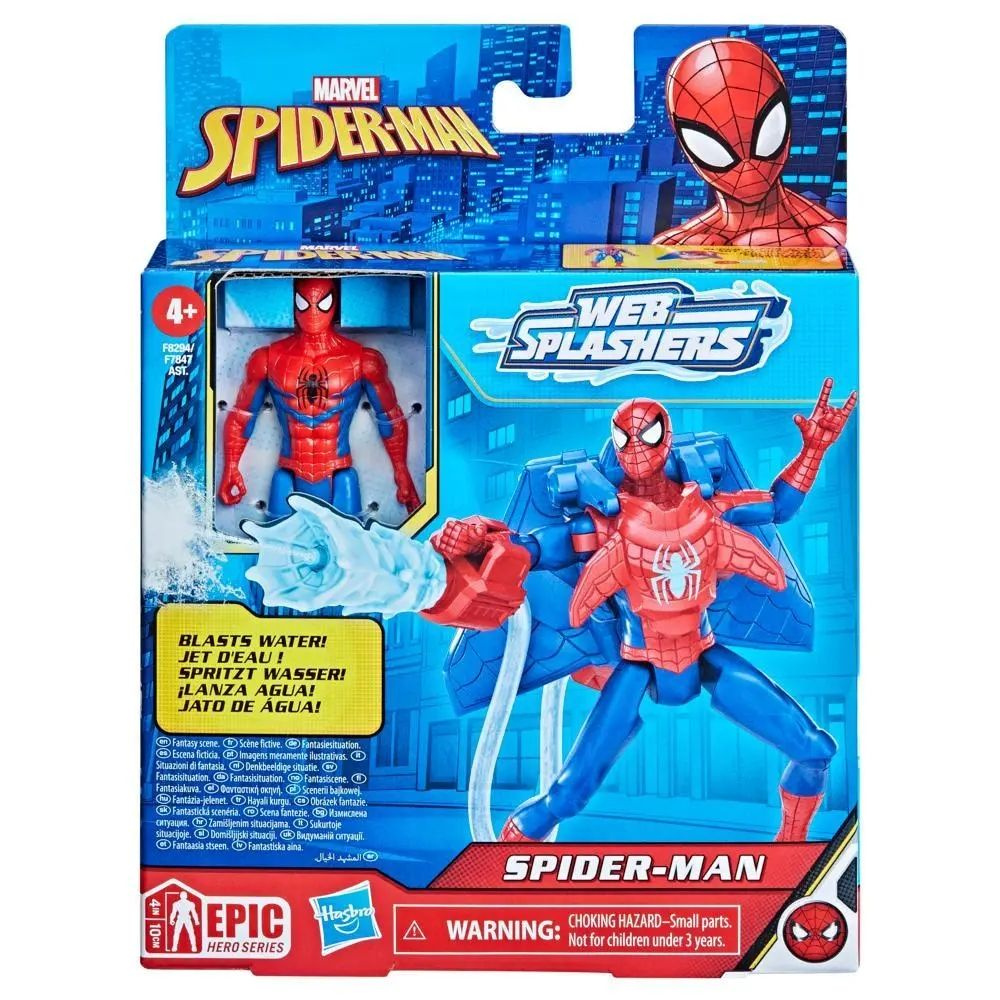 Hasbro Marvel Spider Man Aqua Web Warriors 4 Inch Spider Man Toy with Accessory