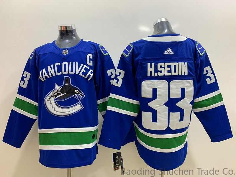 NHL Ванкувер Кэнакс Королевский синий Дом Праймгрин Аутентик Про Джерси Vancouver Canucks Jersey Pavel #1