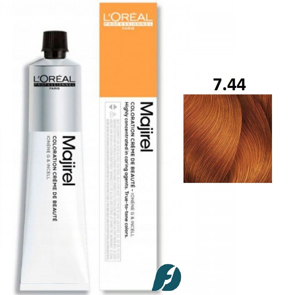 L'Oreal Professionnel MAJIREL 7.44 Крем-краска для волос блондин глубокий медный, 50мл.  #1