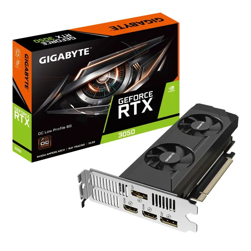 Видеокарта Gigabyte GeForce RTX 3050, 6 ГБ PCI Express 4.0 PCI-E