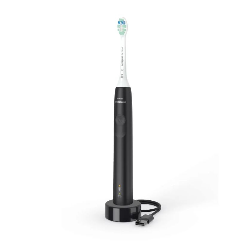 Электрическая звуковая зубная щетка Philips Sonicare 3100 Series (HX3671), черная. Уцененный товар  #1