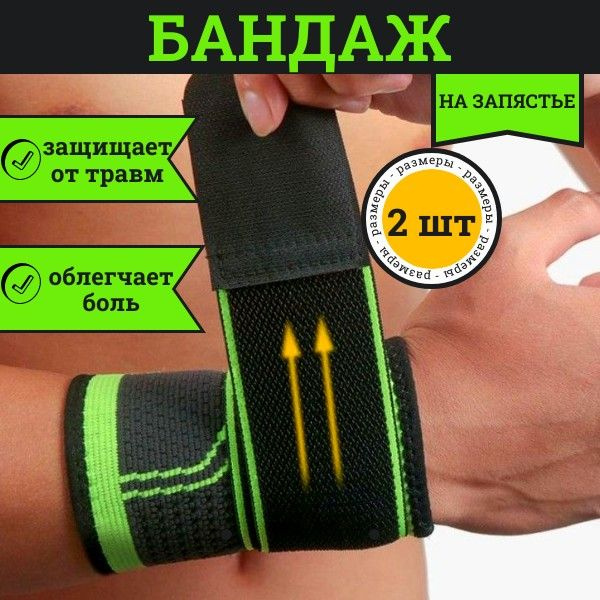 Бандаж на лучезапястный сустав / Фиксатор на запястье , универсальный 2 ...