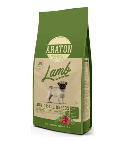 Araton dog junior lamb, сухой корм для молодых собак всех пород, с бараниной, 15 кг  #1