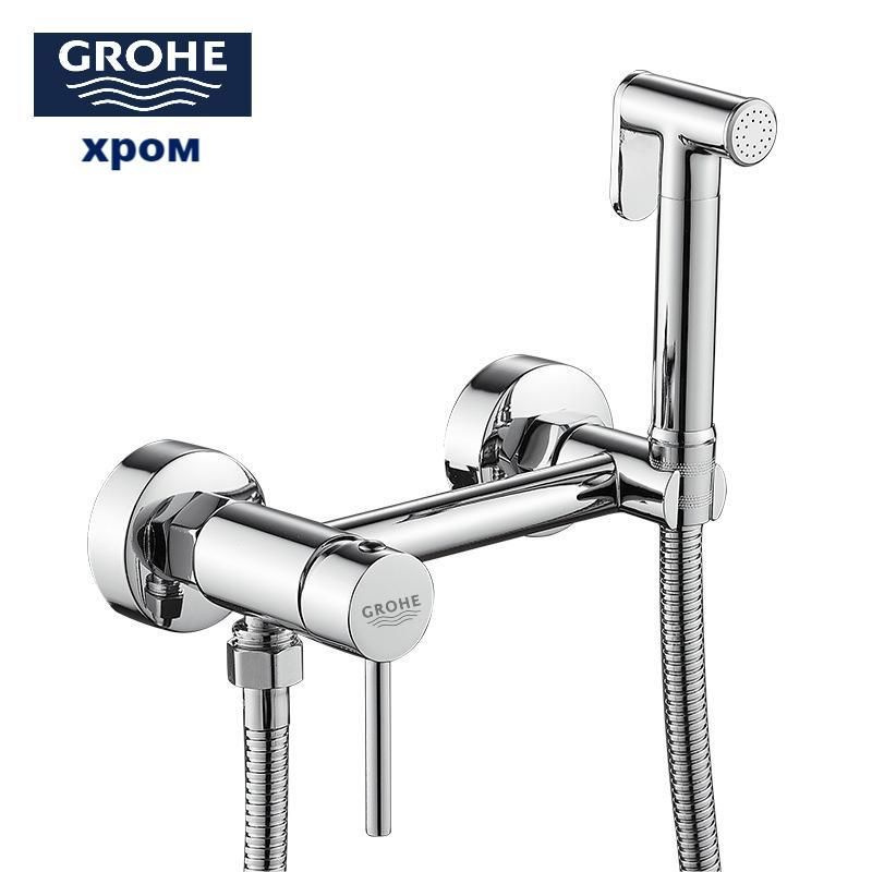 GROHE Смеситель однорычажный с гигиеническим душем #1