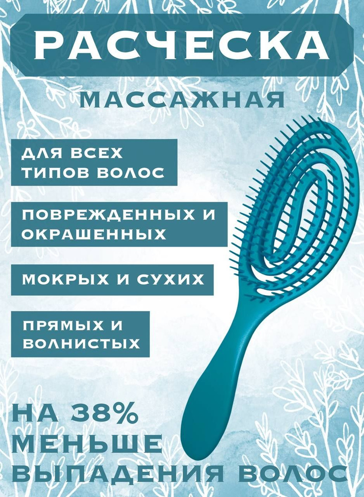 Расческа для волос, массажная, спиральная, распутывающая, для легкого расчесывания  #1