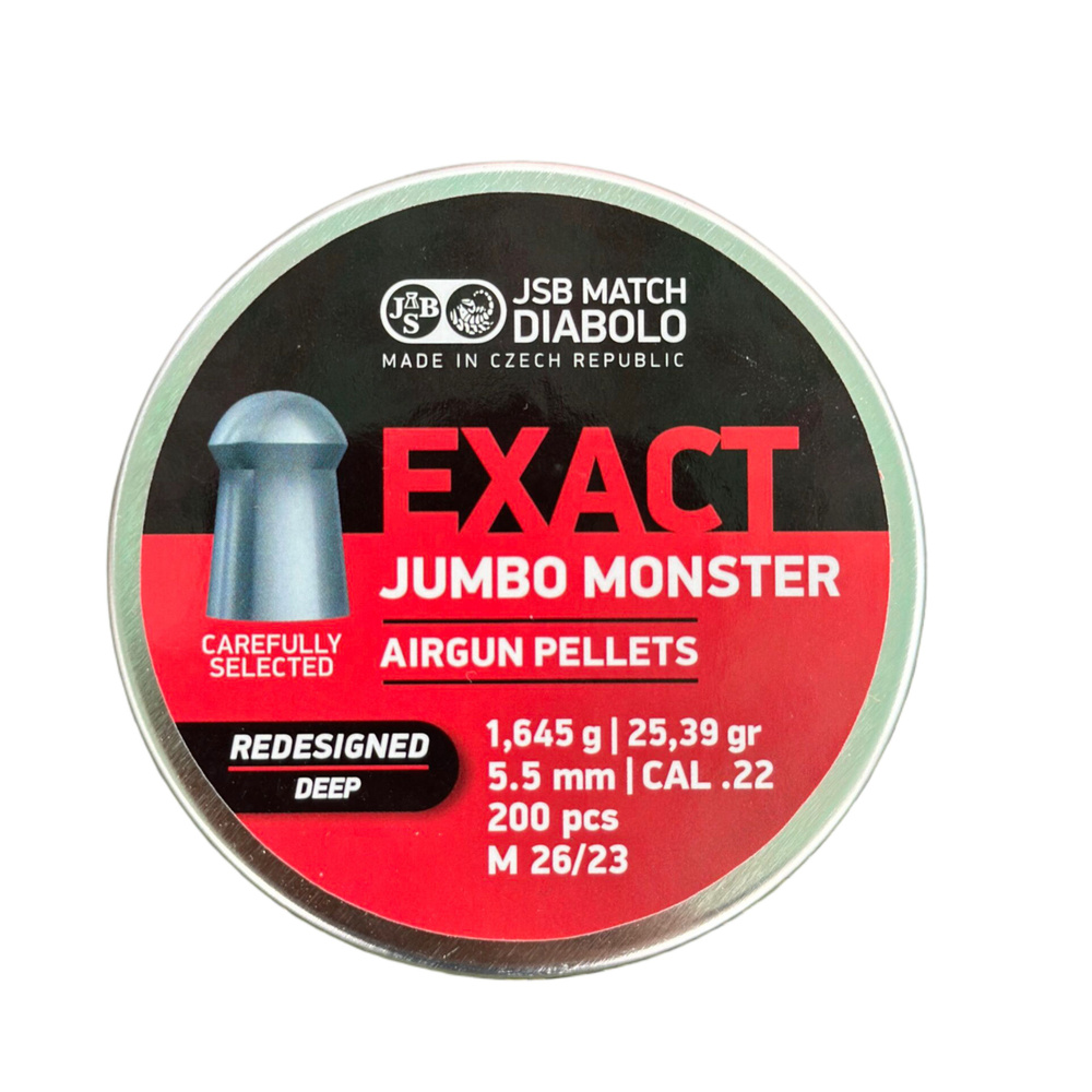 Пули для пневматического оружия Exact Jumbo Monster Redesigned Deep 5,52 1,645г 200 шт  #1