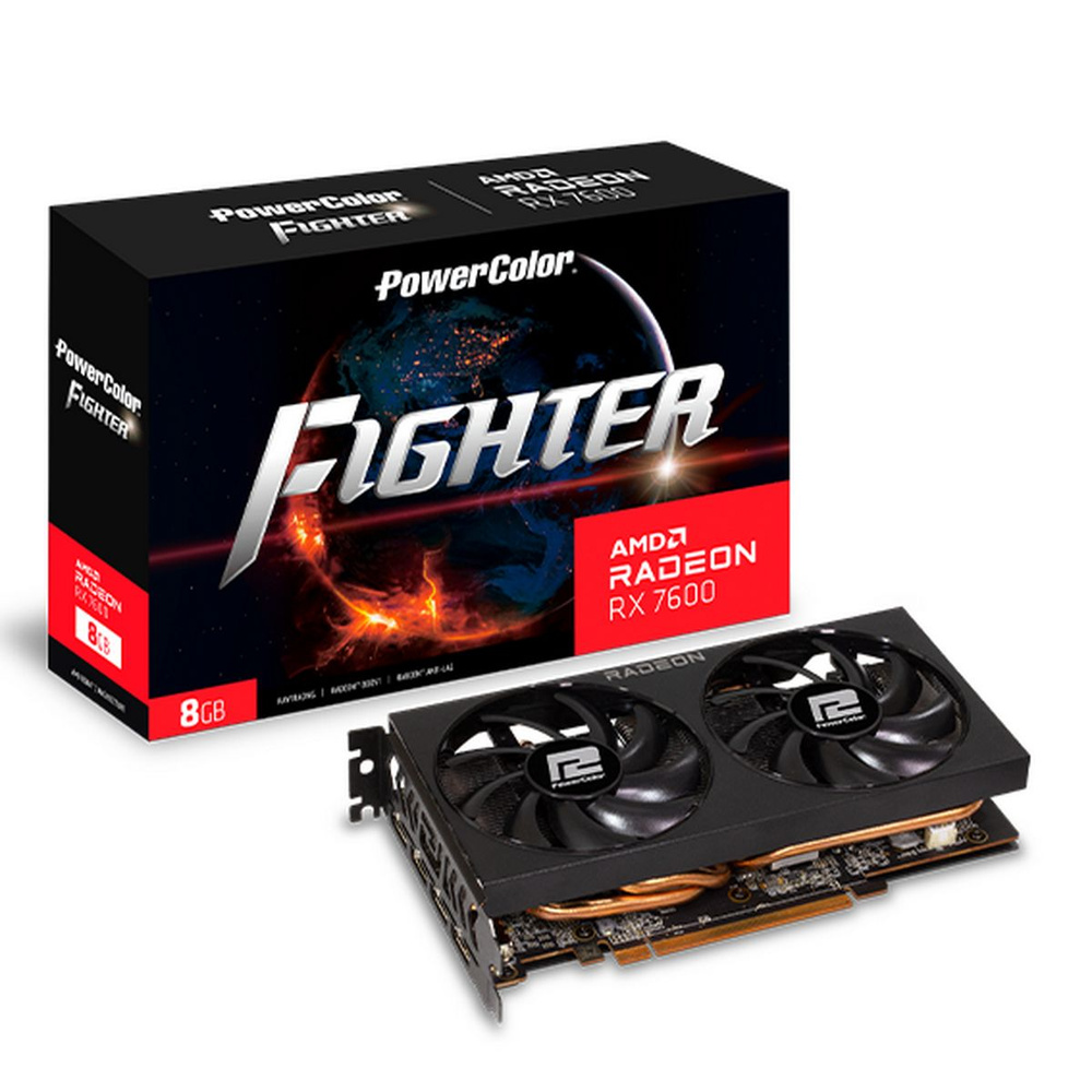 Видеокарта PowerColor Radeon RX 7600, 8 ГБ PCI Express 4.0 HDMI