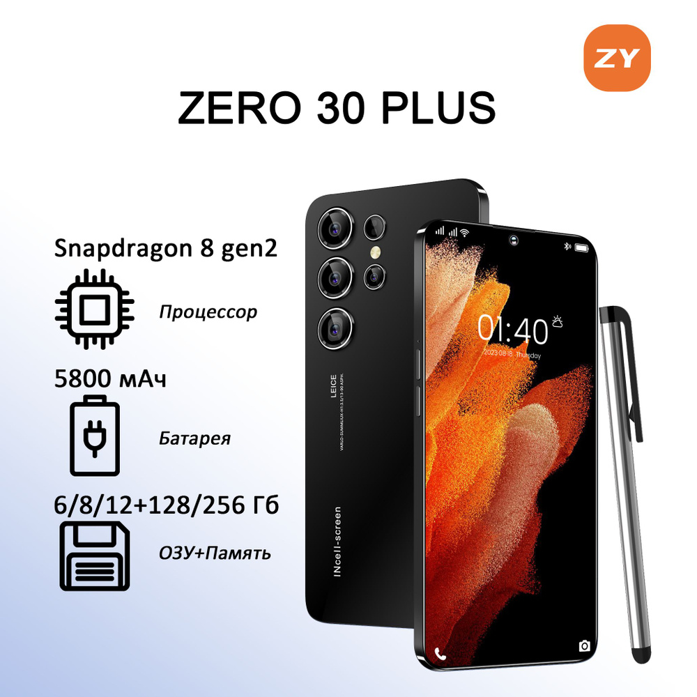 ZUNYI Смартфон ZERO 30 PLUS Ростест (EAC) 8/128 ГБ, черный #1