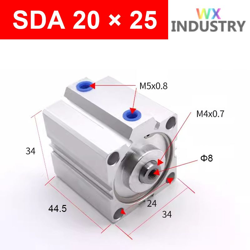 Пневмоцилиндр SDA 20X25,ход поршня 25 мм #1