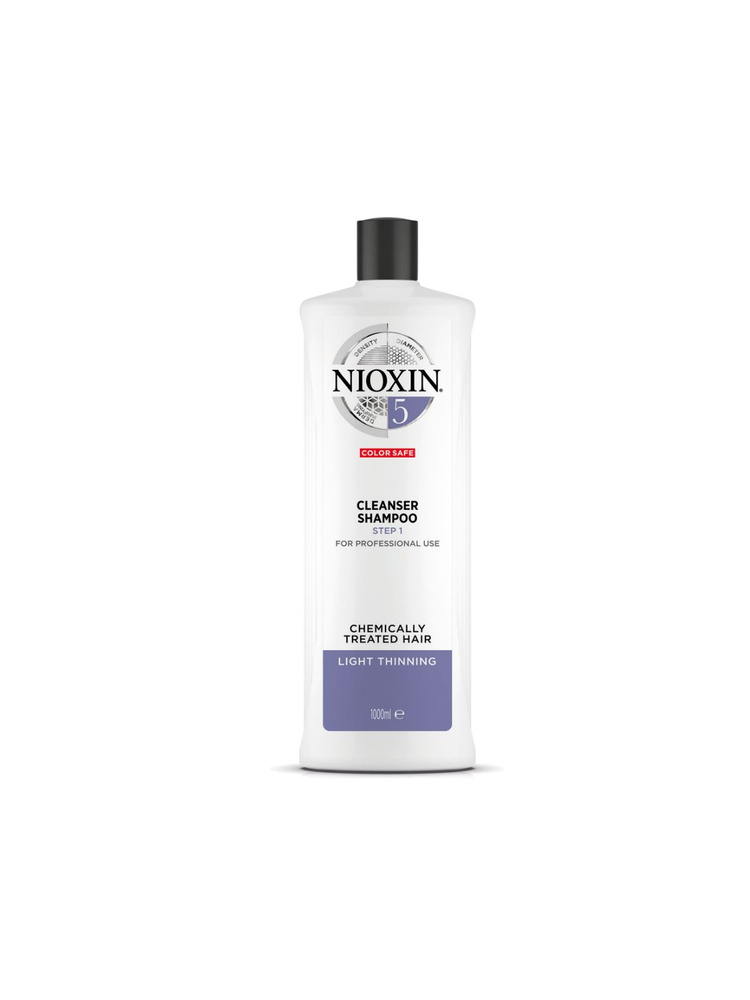 Nioxin System 5 Shampoo - Очищающий шампунь для химически обработанных волос с тенденцией к истончению #1