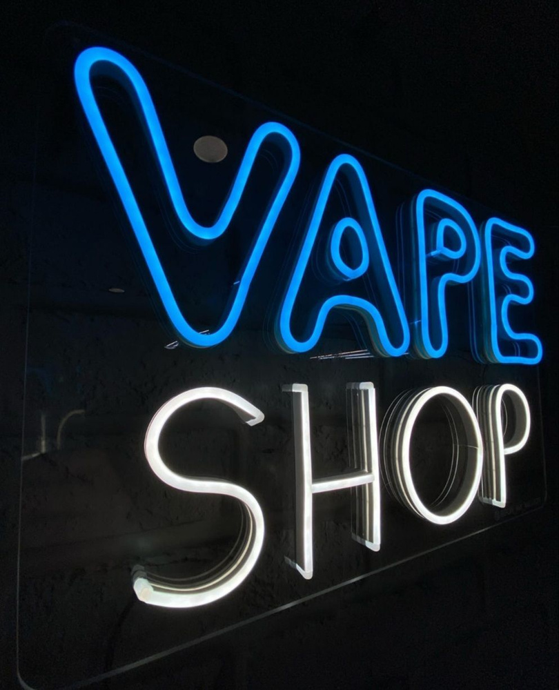 Неоновая вывеска для табачного магазина VAPE SHOP #1