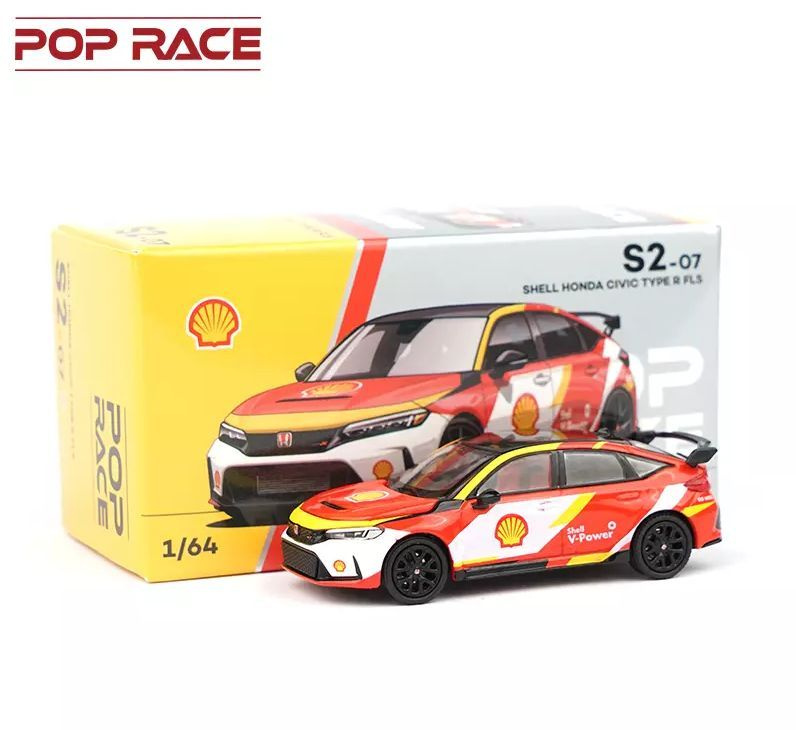 Машинка коллекционная POP RACE Shell Honda Civic Type R FL5 S2-07 #1