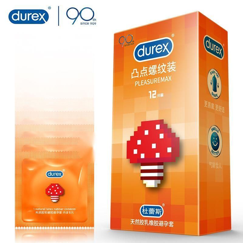 Упаковка из 12 презервативов с резьбой Durex bump #1