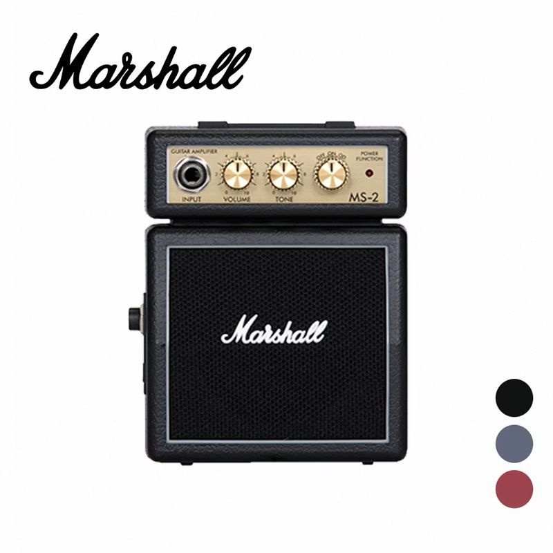 Мини-портативный динамик для электрогитары MARSHALL MS2 поддерживает питание от аккумулятора, черный #1