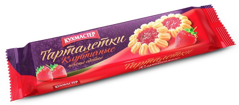 Печенье Кухмастер Клубничные тарталетки 240г купить на OZON по низкой ...