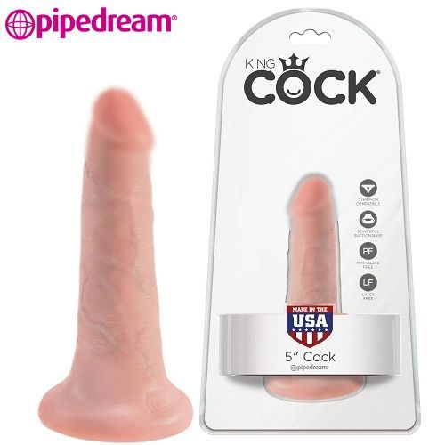 Pipedream Фаллоимитатор на присоске King Cock 5 Cock Flesh, телесный #1