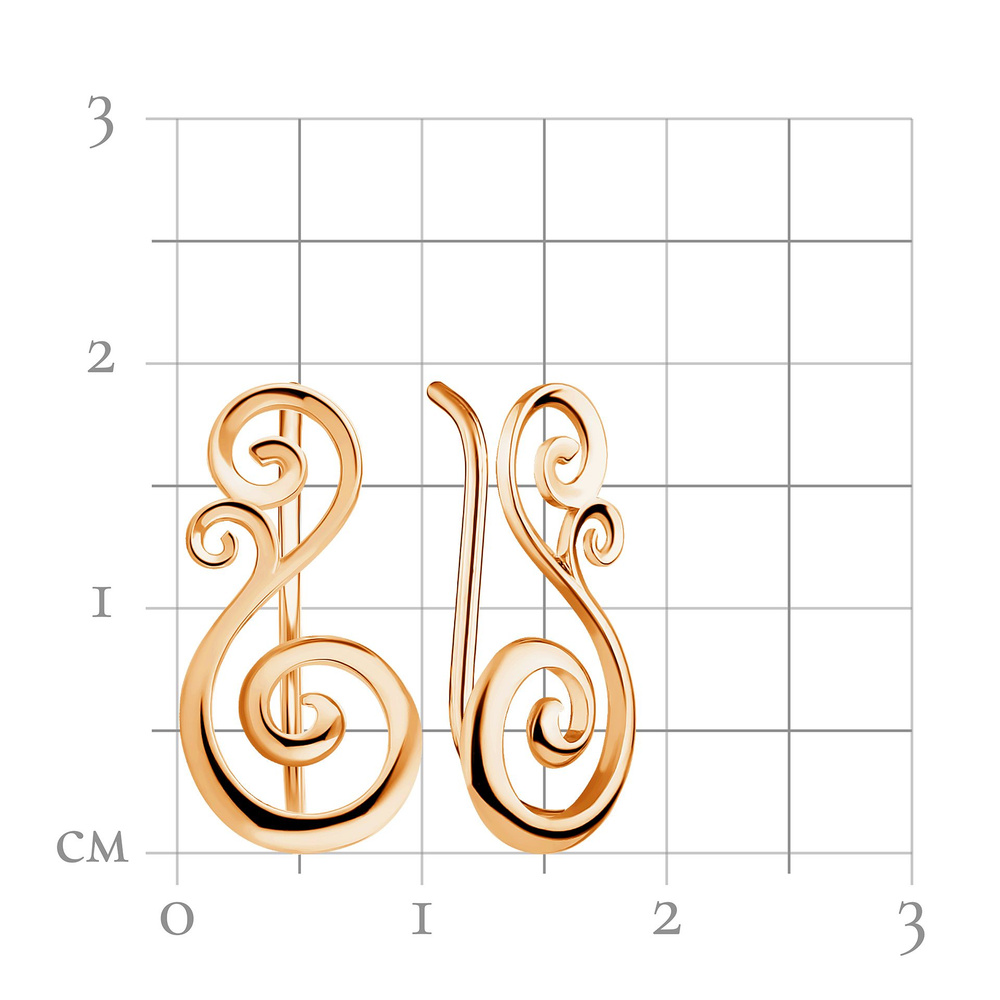 Серьги золотые 585 пробы, женские, клаймберы #1