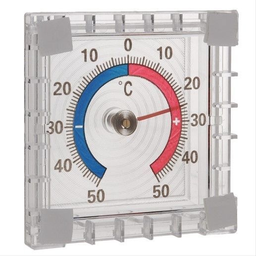Термометр оконный биметаллический 75х75 мм #1