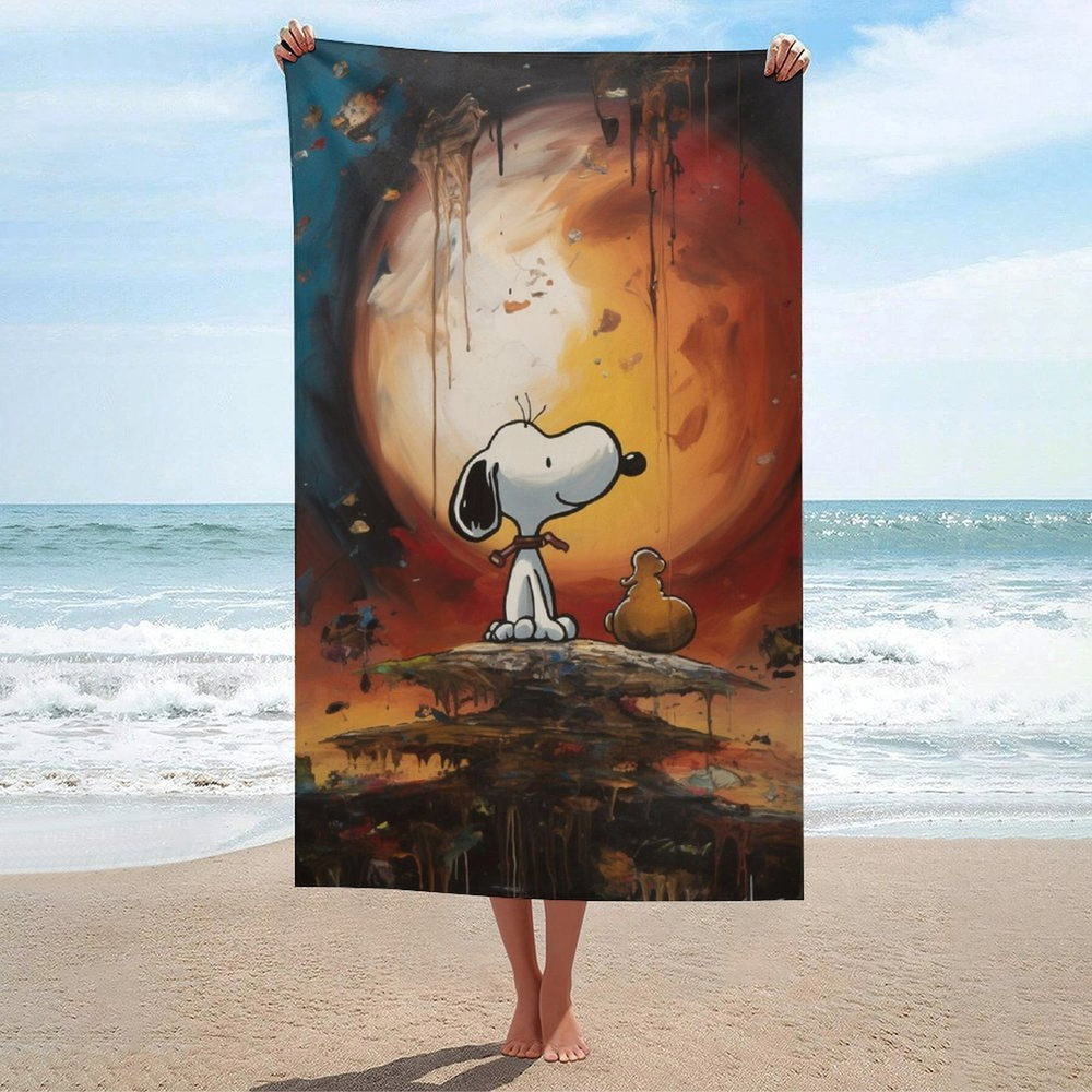 SNOOPY Полотенце для ванной, Терилен, 80x130 см, разноцветный, 1 шт.  #1