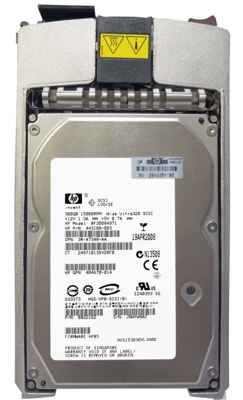300 ГБ Внутренний жесткий диск, 3.5", 15000 об/мин, SCSI (404670-014) #1