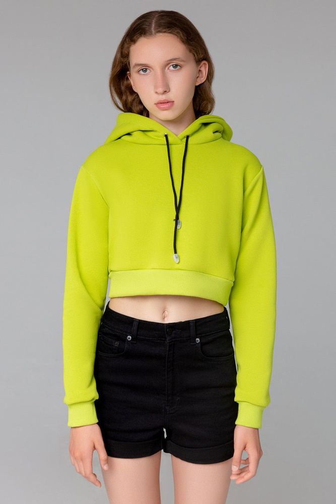 Худи Магазин Толстовок Cropped Hoodie 320гр. Худи укороченная, утепленная с начёсом, 2XL-48-50-RU-Woman, #1