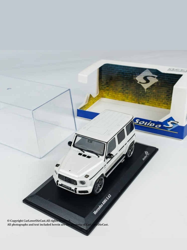 Mercedes AMG G63 diamand white 2023 1/43 solido neuf