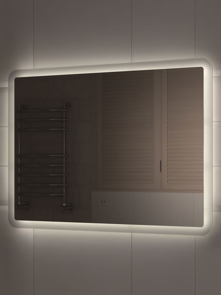 Зеркало в ванную Винг Комфорт с подсветкой LED, 80х3х60 см, 80 см #1