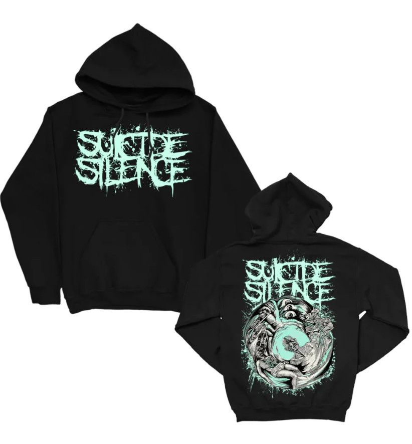 Худи Толстовка Suicide Silence Hands Of A Killer Glow In The Dark Pullover Hoodie #1
