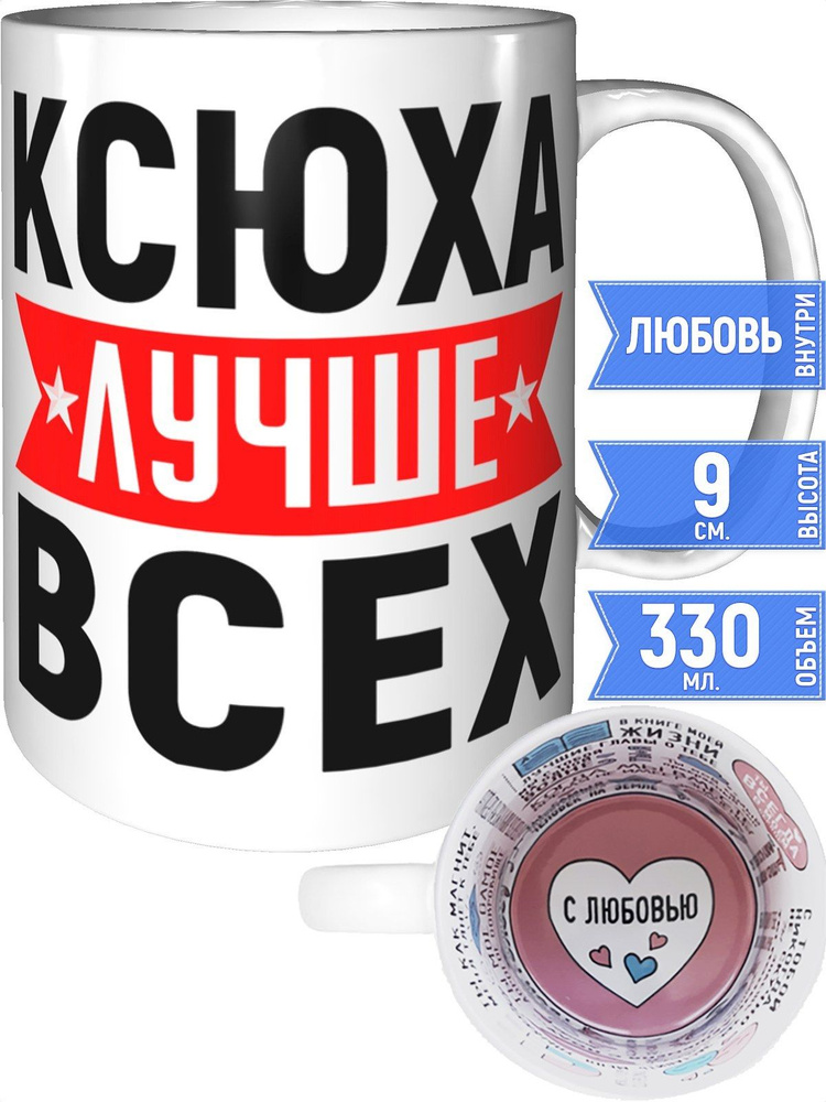 Кружка Ксюха лучше всех - с любовью внутри #1
