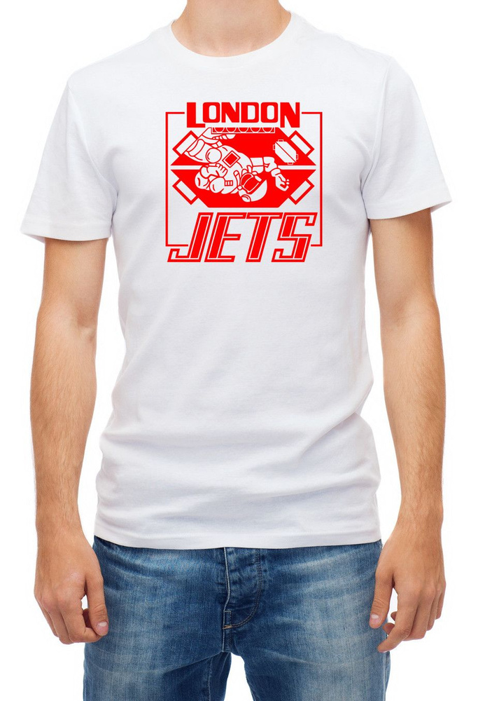 Футболка Футболка London Jets Retro Dwarf Short Sleeve Men F117 1 шт #1